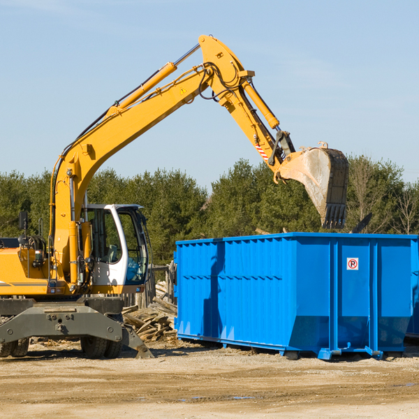 are there any restrictions on where a residential dumpster can be placed in Lakes of the Four Seasons IN